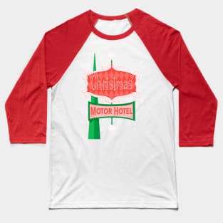 Christmas Moter Hotel Vintage Sign Baseball T-Shirt